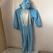 Shark Costume Full Zip Blue Unisex Cute 4-5T