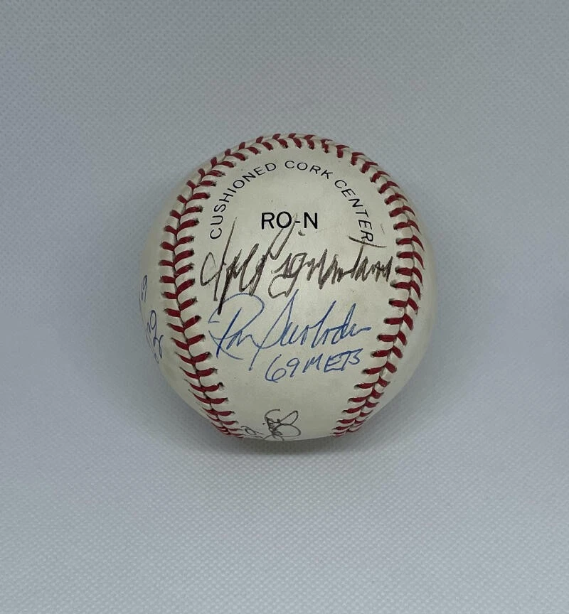 Equipo de los Mets de Nueva York 1969 autógrafo firmado múltiple béisbol - Harrleson Kranepool +2 Foto 3 de 4