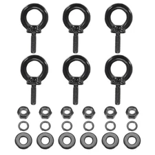 6Pcs M3x9mm 304 Stainless Steel Lifting Shoulder Eye Bolt with Nut Washer Set