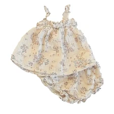 Rylee + Cru Ruffle Tube Top Set Citrus Grove 12-18 Months Baby Toddler