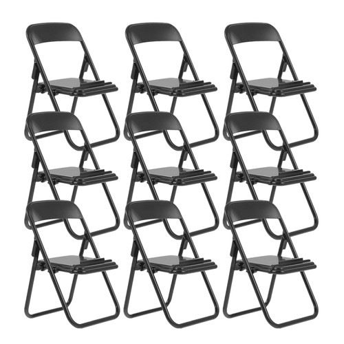9 Piezas Soporte para Teléfono Móvil Plegable Mini Silla de Plástico - Imagen 6 de 12