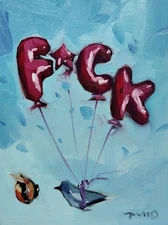 Jose Trujillo Fine Art PRINT 16x20" Collectible Artist Balloons Bird