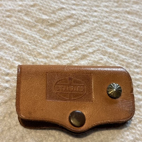 Vintage Standard Gas Oil Station Car Auto Leather Key Holder Keychain Peru IND