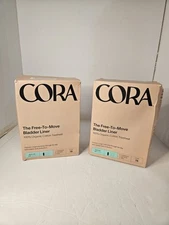 2-PK-Cora 100% Organic Cotton Topsheet Bladder Liners, Regular Length (78 ct/ea)