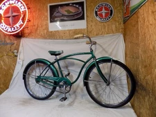 1957 SCHWINN SPEEDSTER MENS AMERICAN 24 BIKE GREEN TYPHOON JAGUAR TIGER CORVETTE