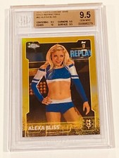 Alexa Bliss 2015 Topps Chrome WWE Gold Refractor BGS 9.5 Gem Mint Rookie #92 /50