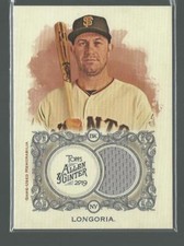 2019 TOPPS ALLEN & GINTER EVAN LONGORIA GIANTS GAME USED JERSEY PATCH RELIC