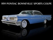 1959 Pontiac Bonneville Sport Coupe NEW METAL SIGN: 9 x 12" Ships Free