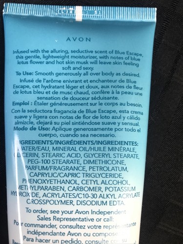 Blue Escape For Her Body Lotion Avon donna 6,7 once tubo nuovo sigillato - Foto 6 di 6