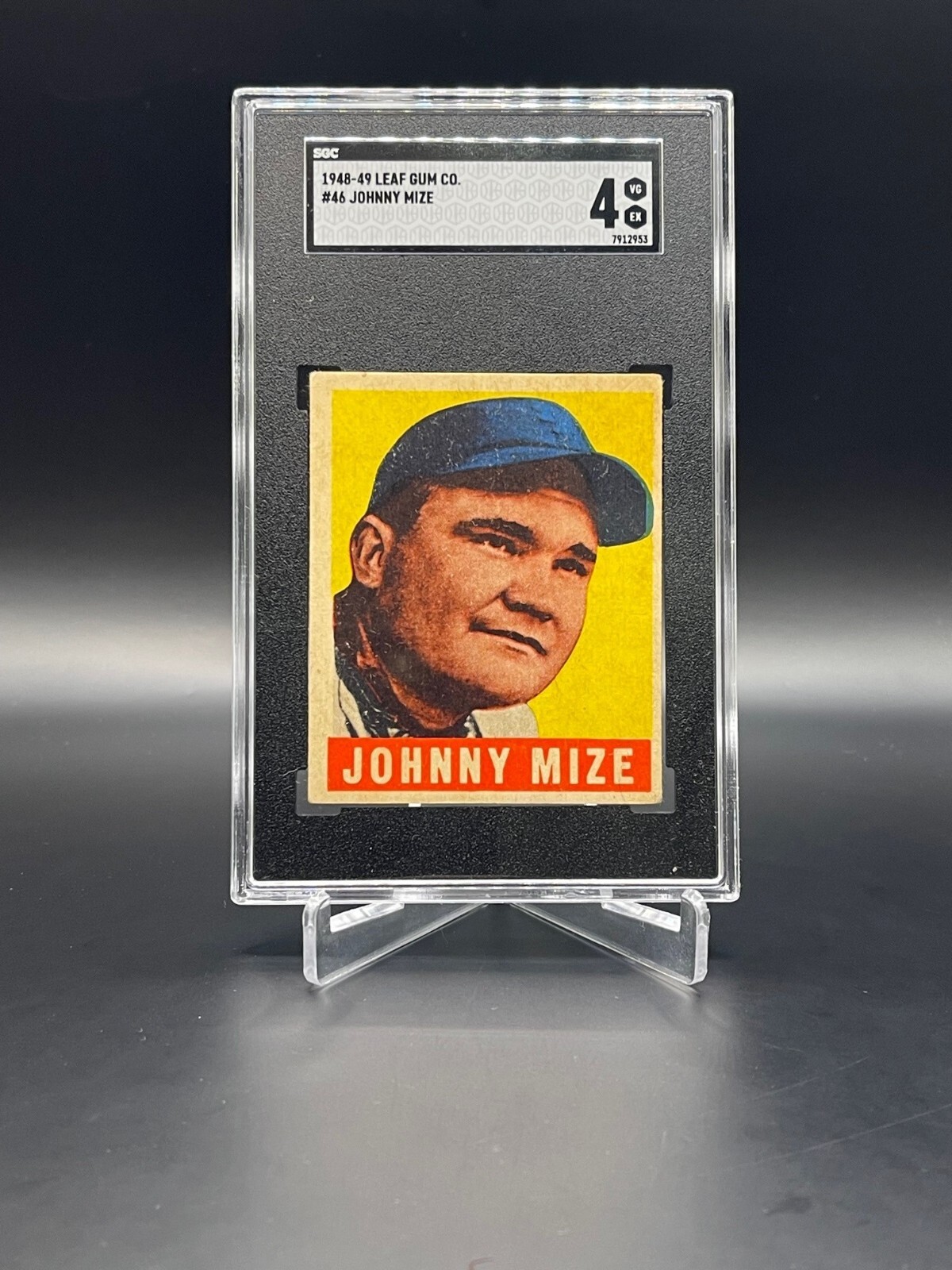 1948-49 Leaf Johnny Mize #46 SGC 4 VG EX New York Giants