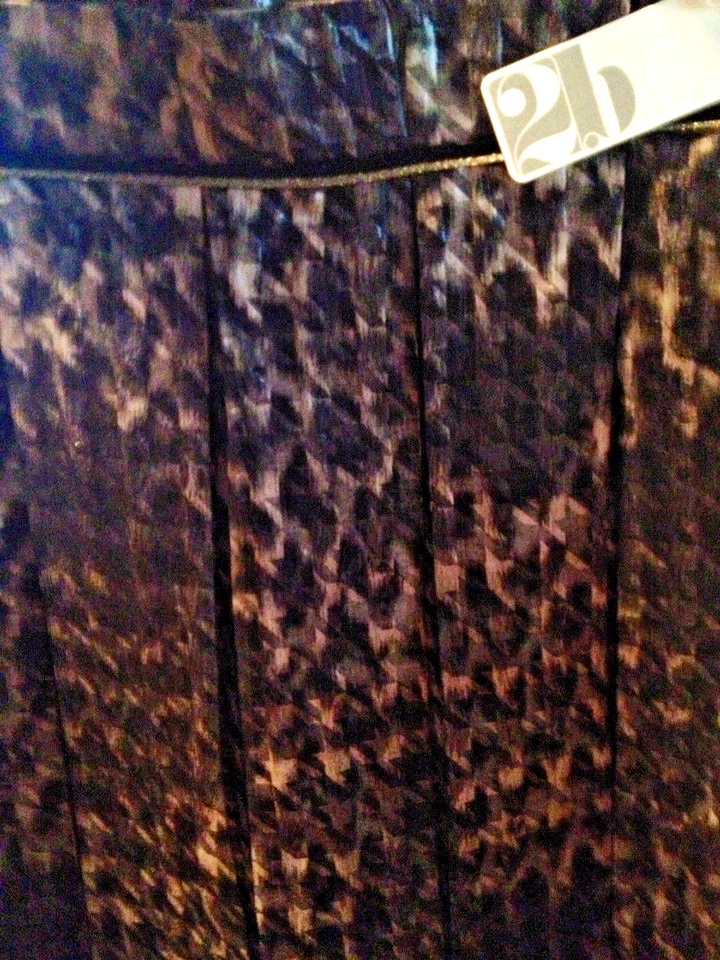 Falda plisada de pata de gallo metálica Anthropologie 2b.RYCH $348 2bRYCH NUEVA CON ETIQUETAS 6-8-10 Foto 4 de 4