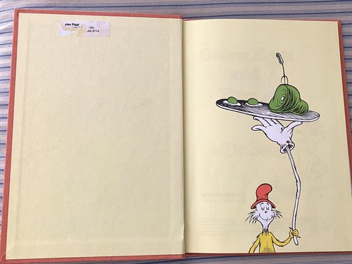 Green Eggs and Ham Dr Seuss Book Vintage Special Edition 1960 Orange Matte Cover - Picture 5 of 11