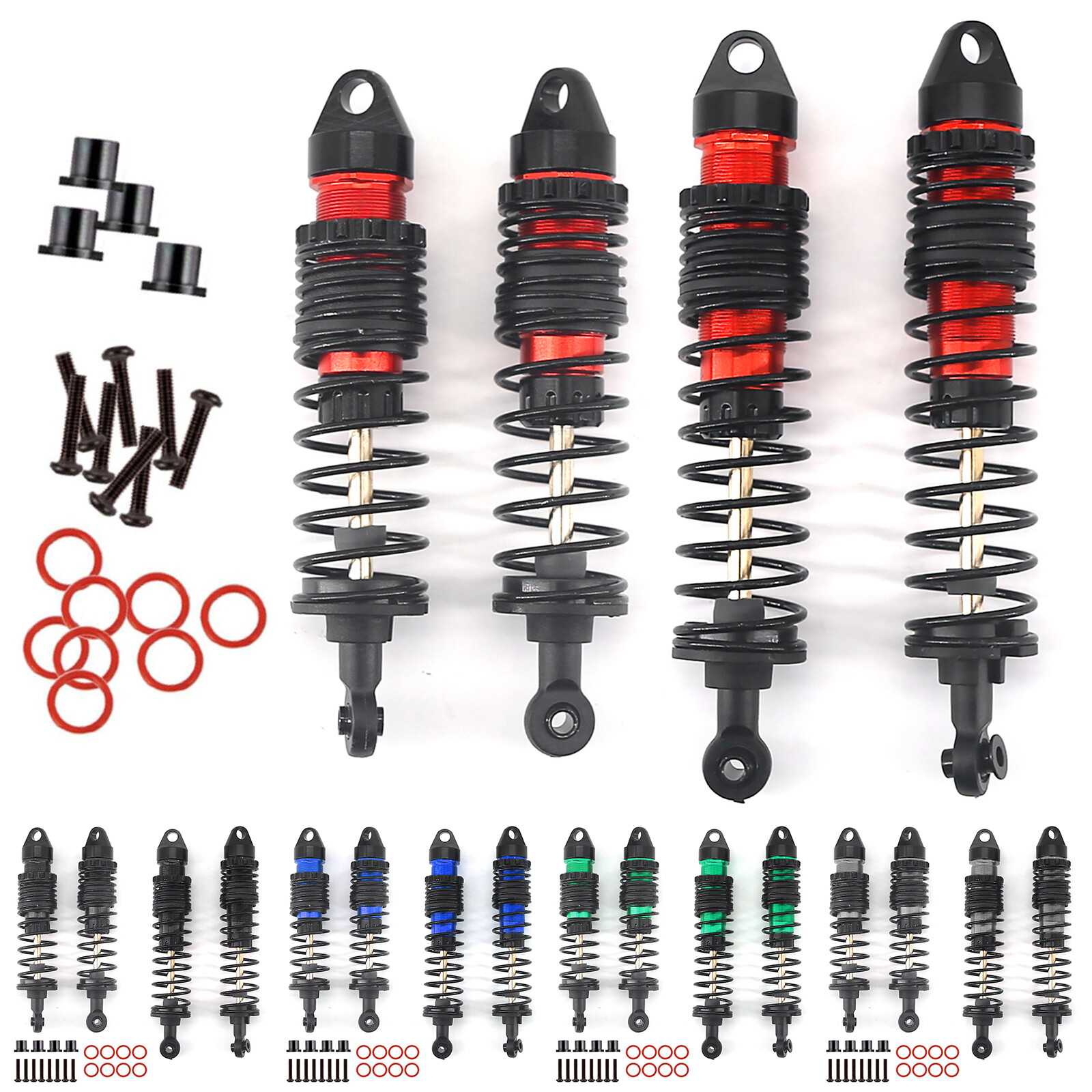 4XFront & Rear Shocks Set For Traxxas Slash 1/10 Rustler Stampede VXL 4x4 2WD RC