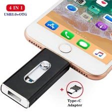 2TB 3 in 1 Flash Drive USB Android iOS Computer PC for iPhone iPad Memory Stic