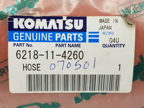 Komatsu 6218-11-4260 Hose Tube Heavy Duty Equipment Replacement Part Orange NOS - Picture 2 of 7
