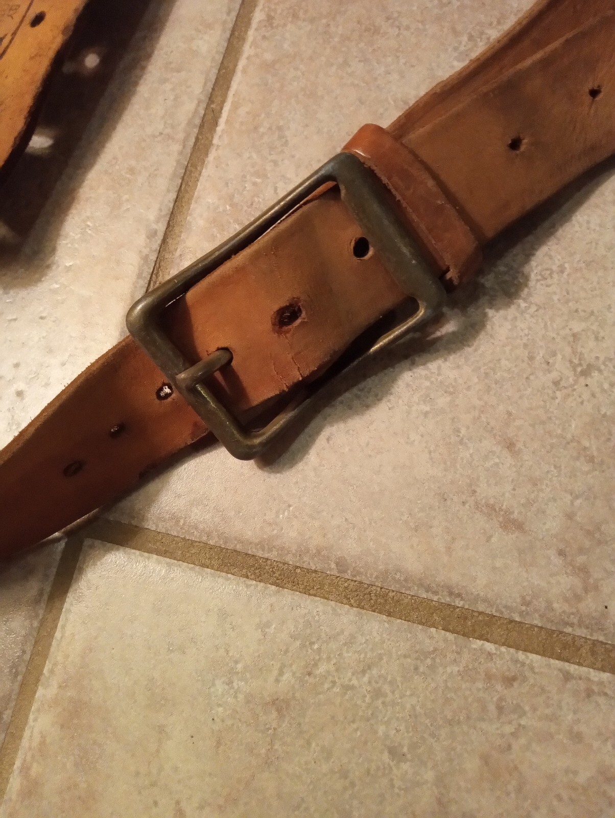 Vintage Action Leathercraft Tool Belt W Pouches Leather Craft Rooster