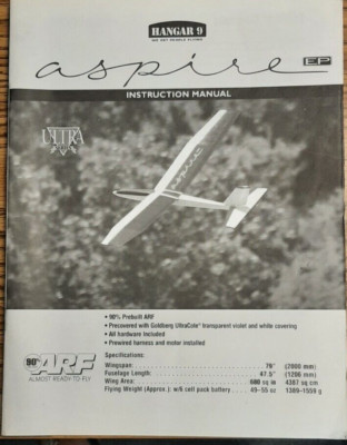 Instruction Manual Hangar 9's Aspire EP