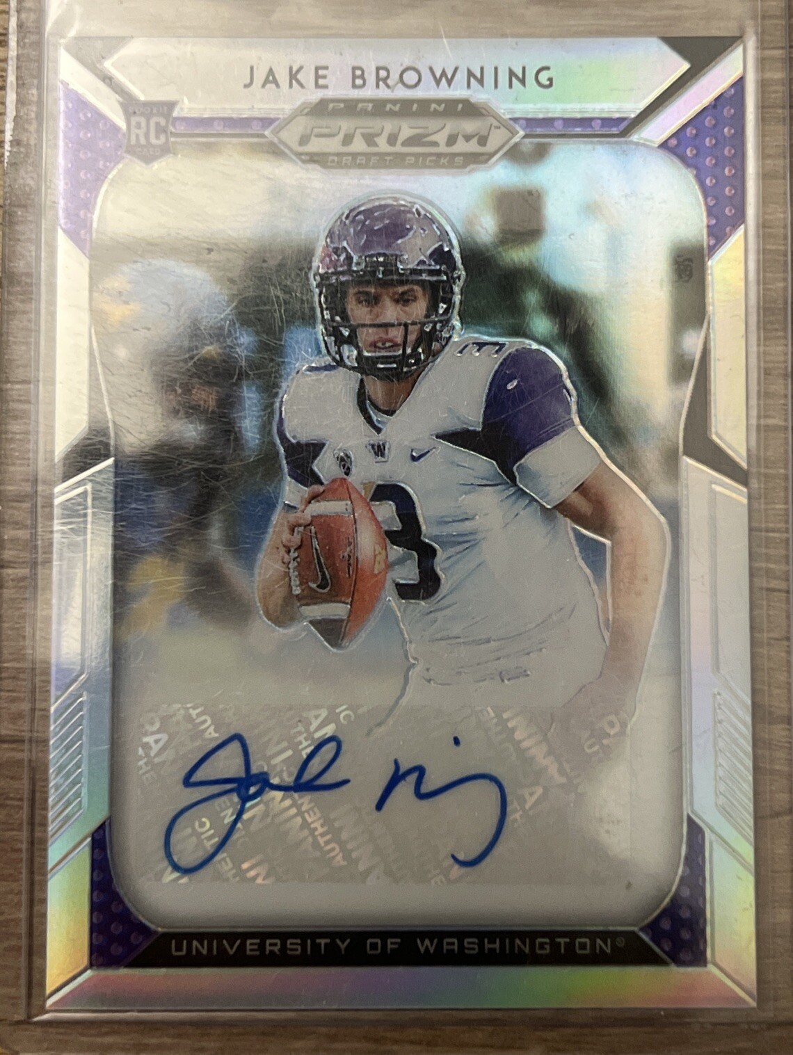 2019 Panini Prizm Draft Picks 278 Jake Browning Silver Rookie RC Auto Bengals