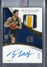TJ LEAF 2017-18 IMMACULATE COLLECTION RPA ROOKIE PATCH AUTO RC #D /99