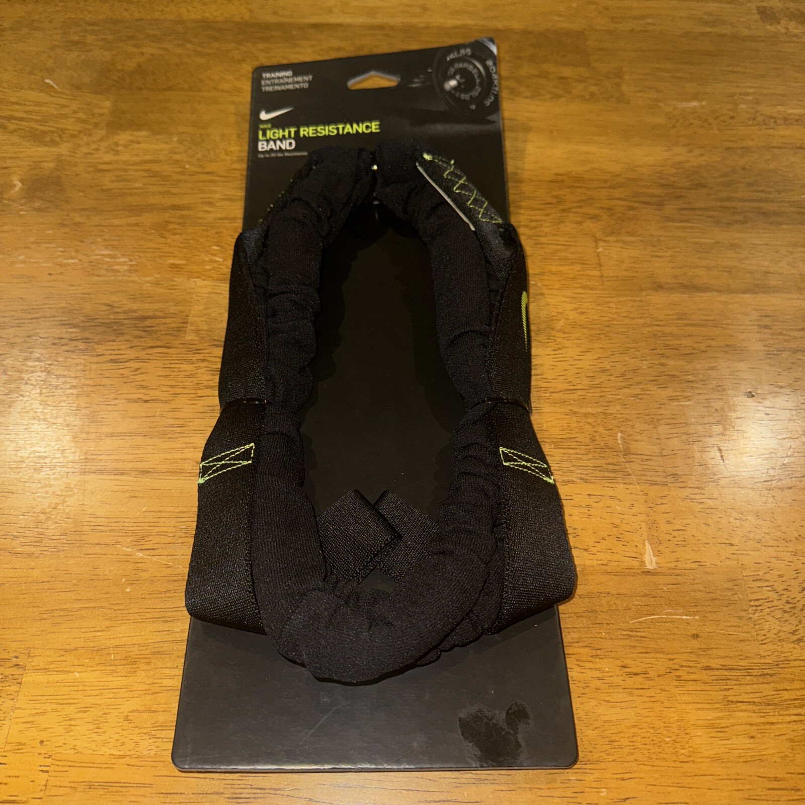 Nike Light Resistance Band Black & Green 20 lbs Resistance 8