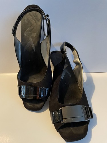 anne klein black wedges