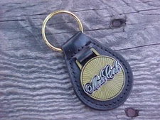 CHEVY MONTE CARLO SCRIPT GOLD LEATHER KEY FOB VINTAGE NOS CUSTOM-MADE HI-QUALITY