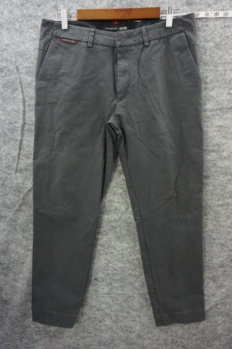 Porsche Pants Mens Black 32R Collab Boss Hugo Boss Pockets Tapered Stretch - 第 1/11 張圖片