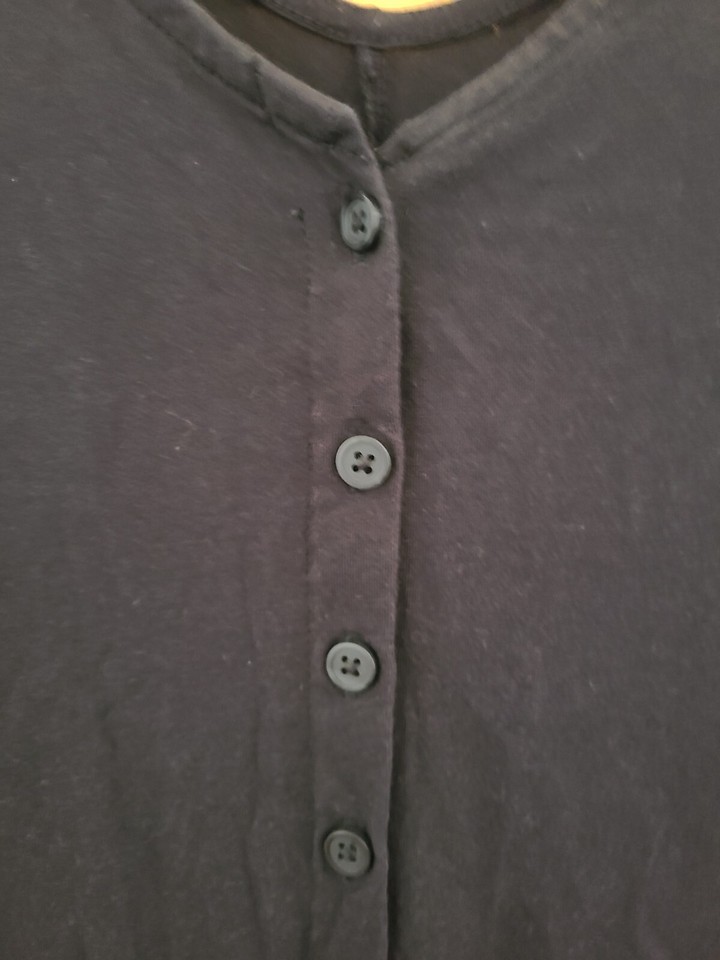 AnyBody Cozy Knit (QVC) Cotton/Modal Black Gaucho Pocket Jumpsuit