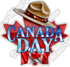 Canada Day Hat Canadian Country Maple Leaf Car Bumper Vinyl Sticker Decal 4"X5"