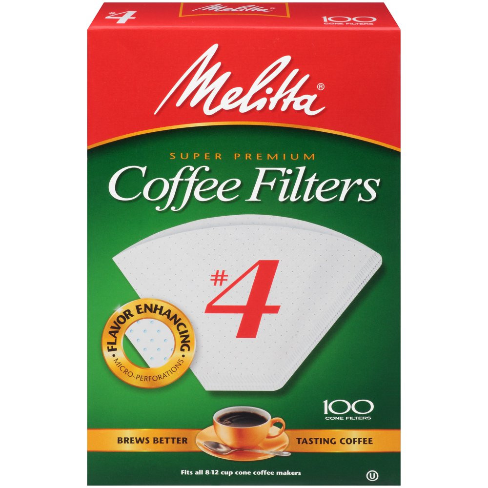 #4 White Cone Coffee Filters, 100 Ct