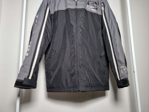 Vintage Rip Curl Jacket The Search Grey Black White Zip Y2K Medium - Picture 5 of 7