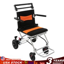 All Terrain Foldable Portable Wheelchair Weight 21.38lbs Ultra-Light for Seniors