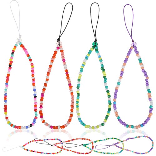 8 Pcs Handy Kette Handy-Kettenperlen Perlenbesetzter Handyanhänger - 第 1/11 張圖片