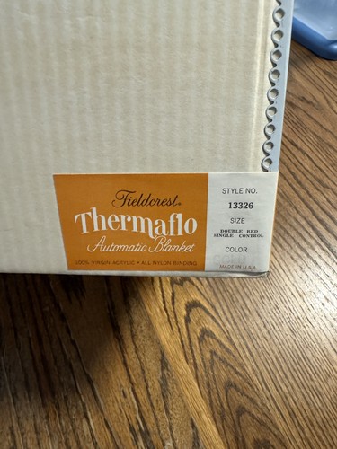 Vintage New FieldCrest Automatic Heat Blanket Double 60s Yellow Gold NOS - Picture 5 of 6