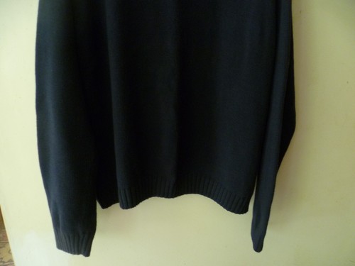 Men's Chaps Mock-Neck Classic Fit Quarter Zip Long Sleeves Sweater Blue Size XXL - Picture 3 of 10