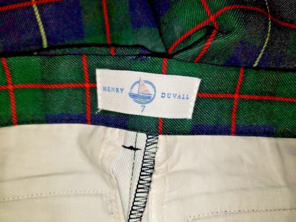 Nuevo Henry Duvall Pantalones a Cuadros Talla 7 Foto 3 de 3