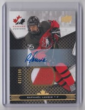 2018-19 UD Team Canada Juniors Patch Autograph Raphael Lavoie RC Auto 022/199