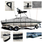 Deluxe V-Hull Fishing Tournament boat w/Ski Wakeboard Tower Boat Cover 17-18'L