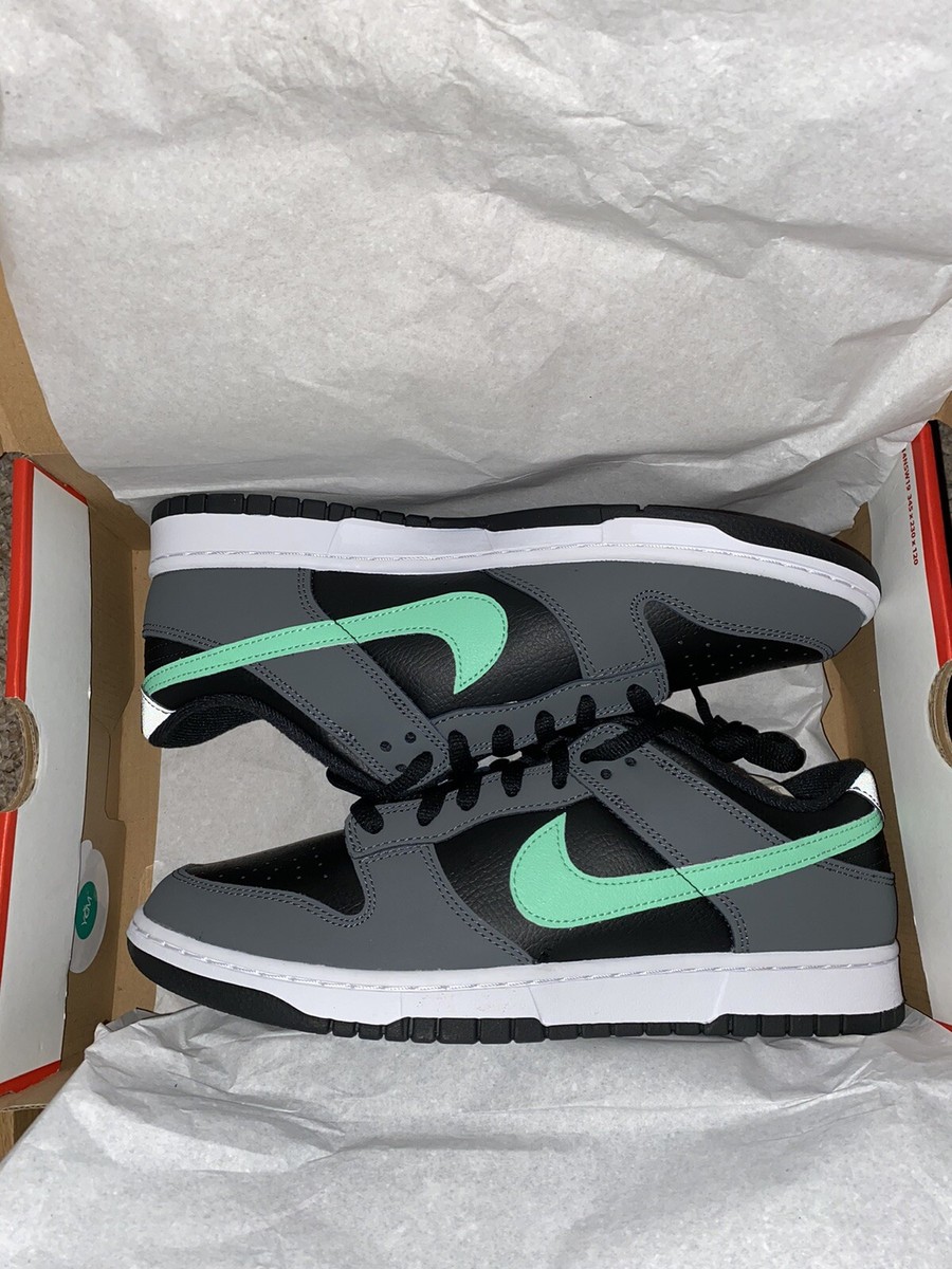 Nike Dunk Low Retro Iron Grey, Green Glow UK