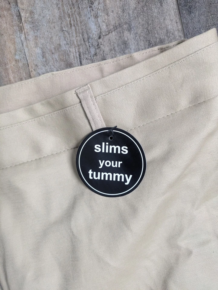 Pantalones para mujer Counterparts 23" elásticos talla 16 caqui nuevos con etiquetas Foto 2 de 4