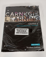 Volume 1 &2 Carnegie Learning Course 2 Middle School Math Solution 1st Ed SEALED