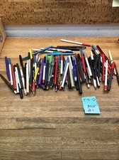 Bulk Box of Retractable Ball Point Pens - Wholesale Lot Used