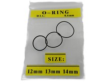Rubber Watch Case Back O Ring Round Gasket 12mm-13mm-14mm Thick 0.6mm