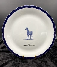 Vtg. BRAHA Champion Horse of 1991, painted by Southgate, Scalloped Platter