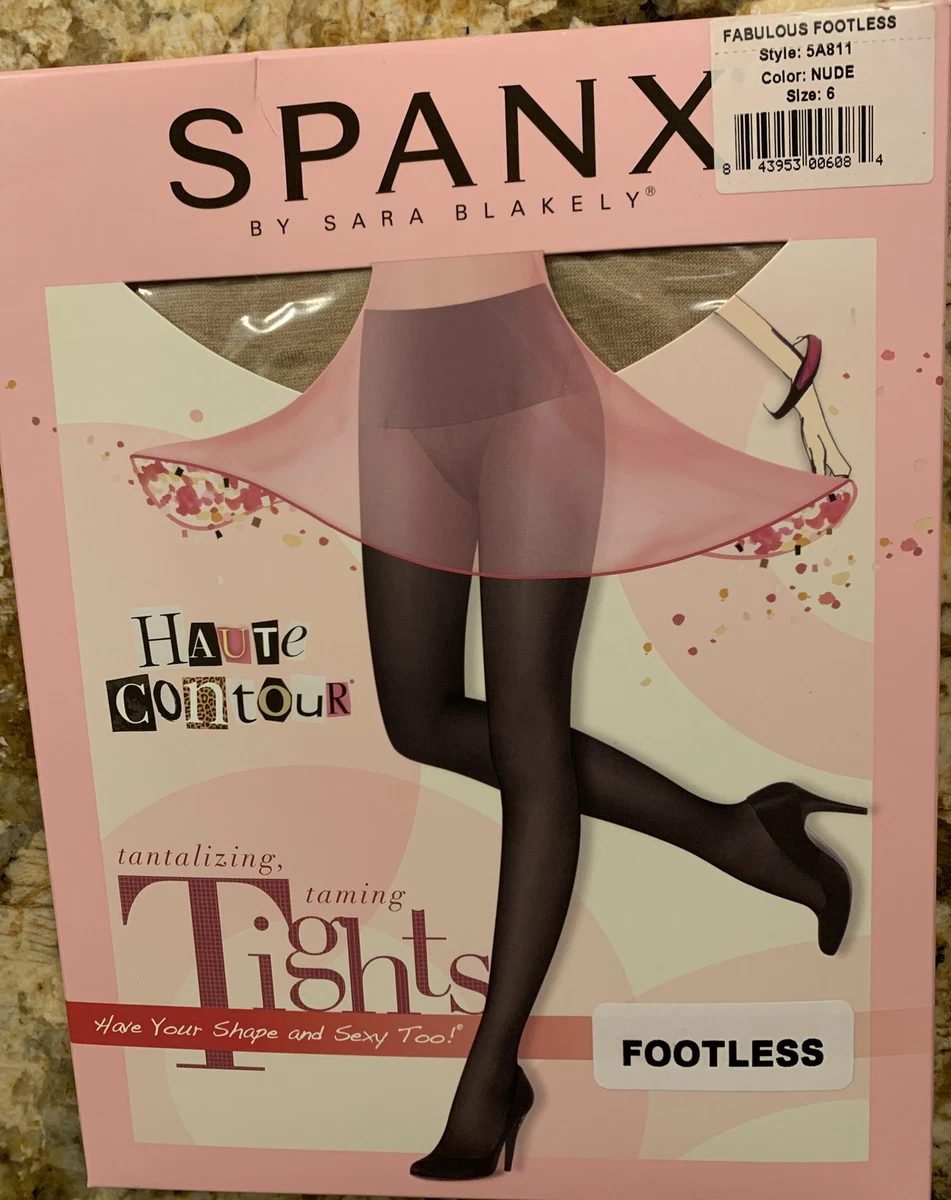 NEW Spanx Fabulous Footless Tights Size 6 Nude