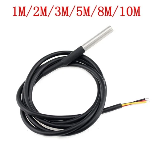 1-10M Temperaturfühler DS18B20 Thermosensor Temperatur-sensor Wasserdicht Kabel 