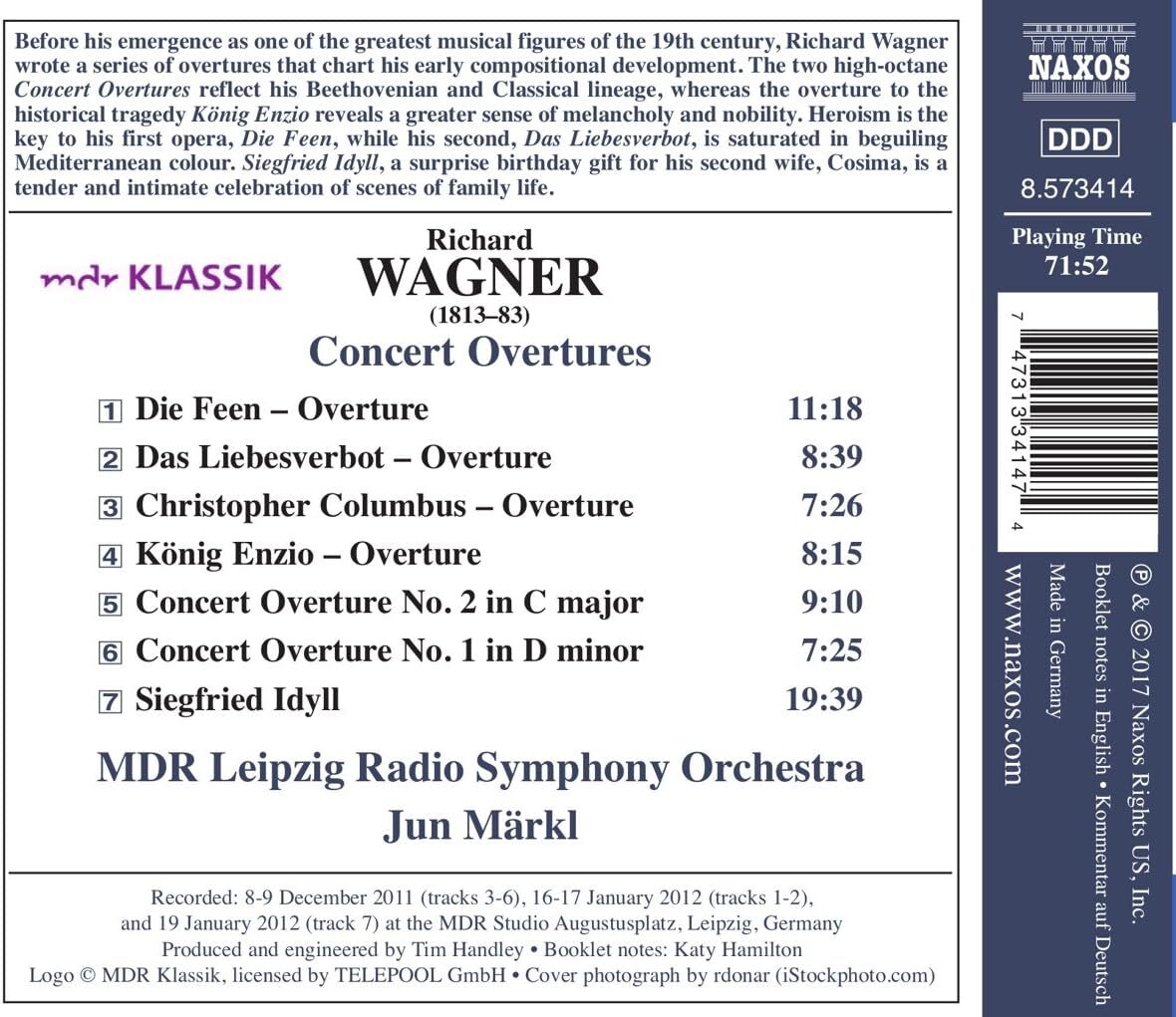 Richard Wagner Concert Overtures Nos. 1 and 2 [MDR Leipzig Radio