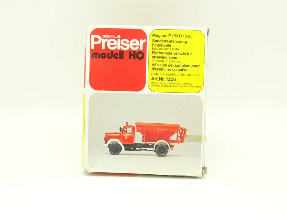 Preiser Kit to Assemble 1/87 Ho - Magirus F150 D10A Firefighters Feuerwehr - Image 2 of 2