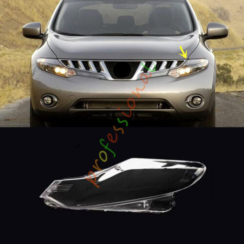 For Nissan Murano 2009-2014 Left Side Headlight Clear Lens Cover + Sealant - Picture 1 of 9