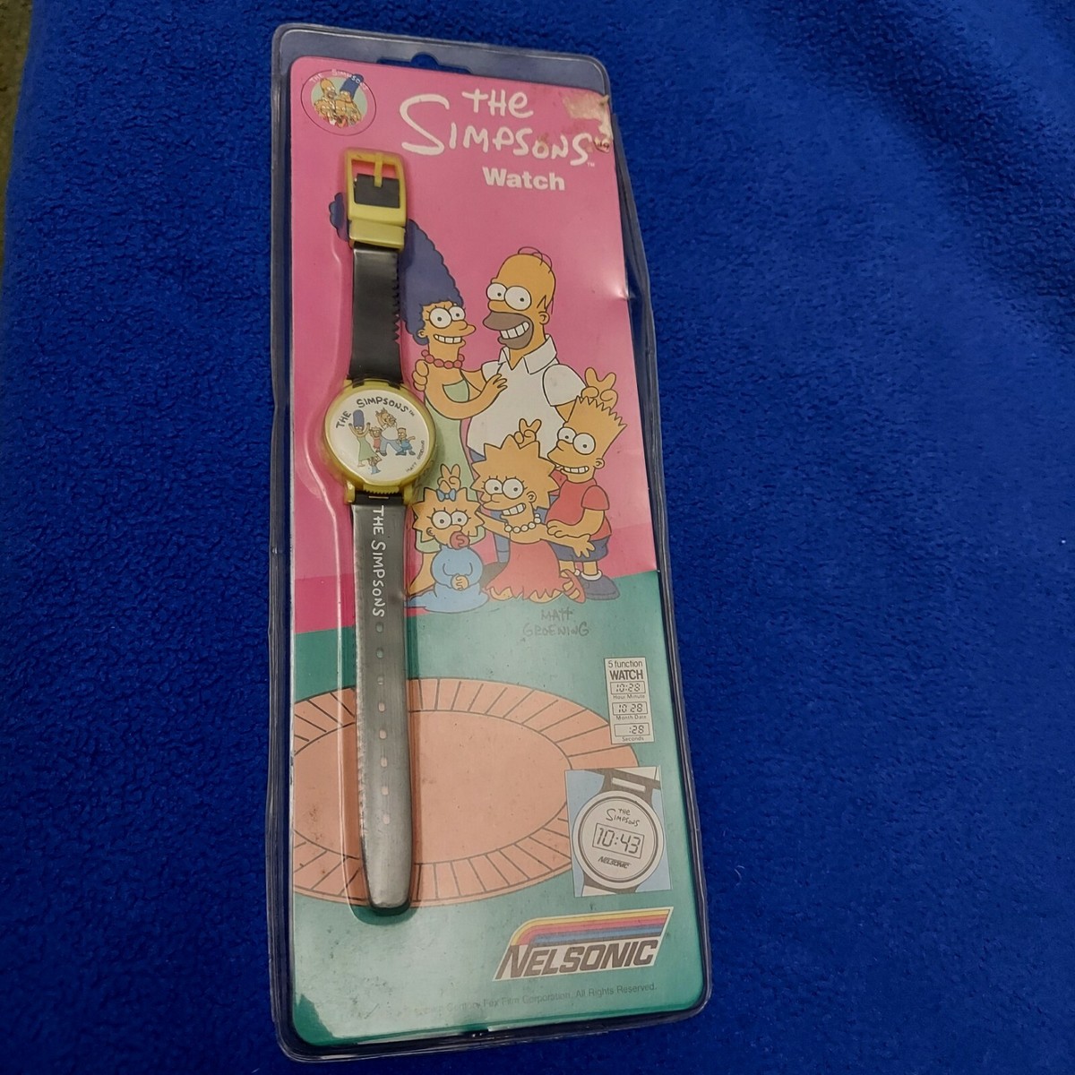 The Simpsons!! Simpson familt 1990 Vintage NelSonic Watch in  display picture 1
